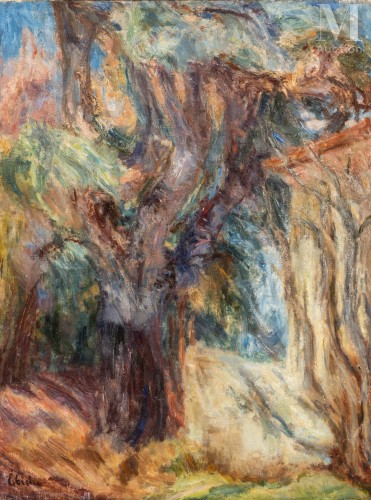 Paysage à l'arbre dans le Midi